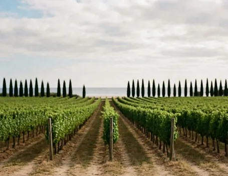 Il panorama a Bolgheri