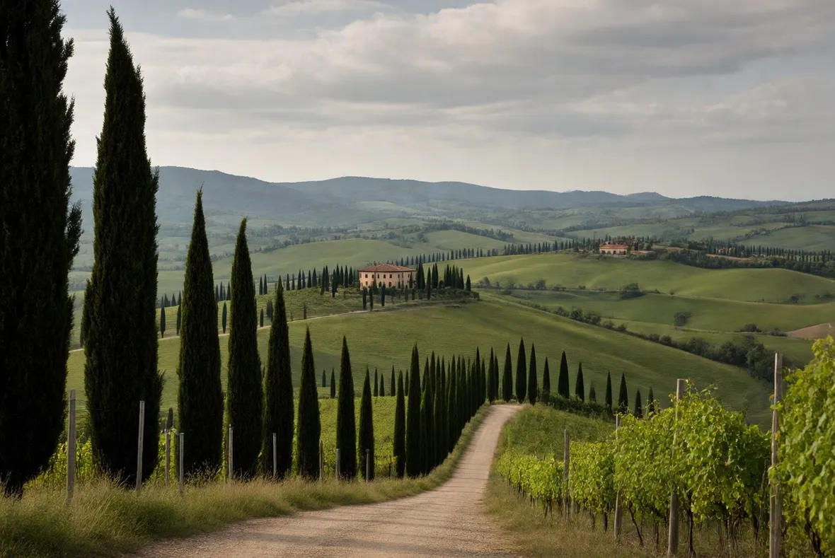 le dolci colline intorno a Orvieto